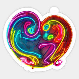 Neon Love Sticker